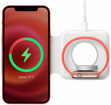 Беспроводное зарядное устройство Apple Magsafe Duo Charger, 20 Вт